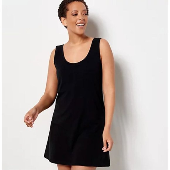Wicked by Women with Control Tennis Dress Romper Onyx L A500919 - Picture 1 of 5